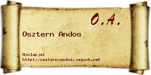 Osztern Andos névjegykártya